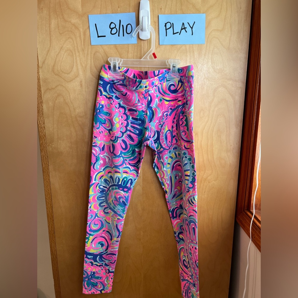 Lilly Pulitzer Pink and Blue Swirl Leggings